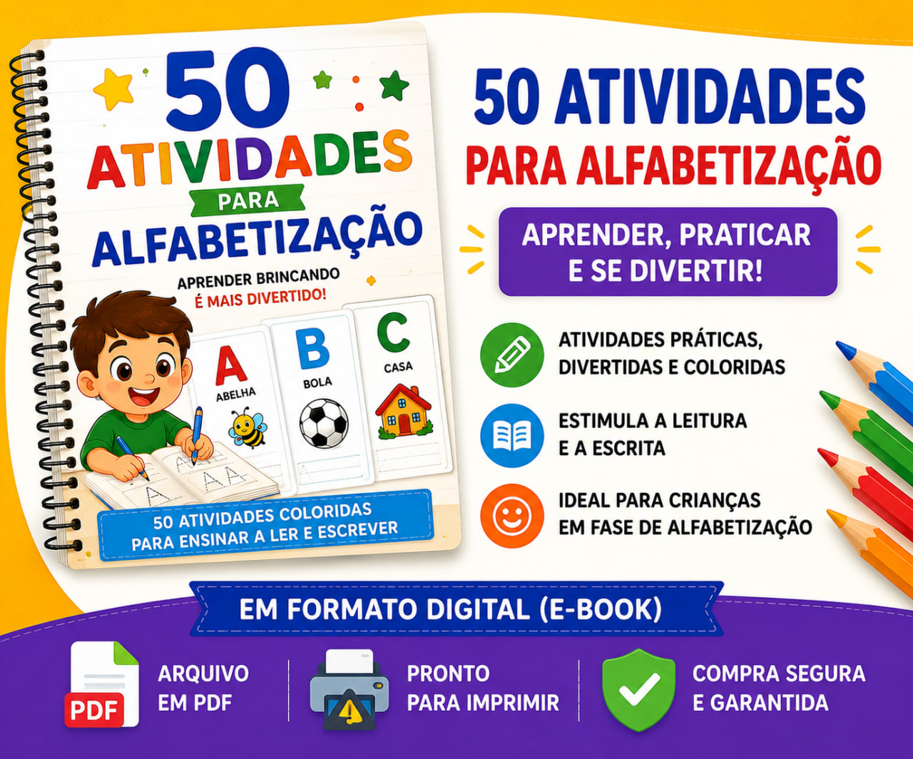 50 Atividades Para Alfabetização