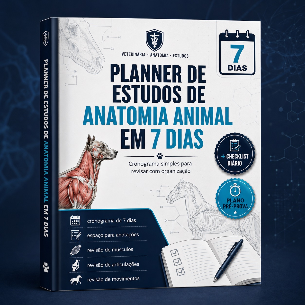 Planner de Estudos de Anatomia Animal