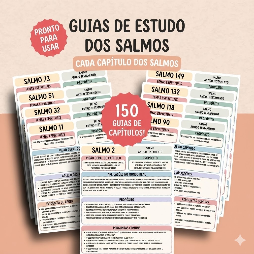 Guia de Estudo dos Salmos: 150 Resumos