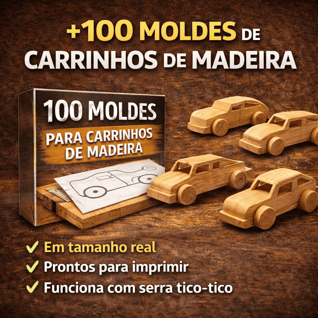 +100 MOLDES DE CARRINHOS DE MADEIRA 