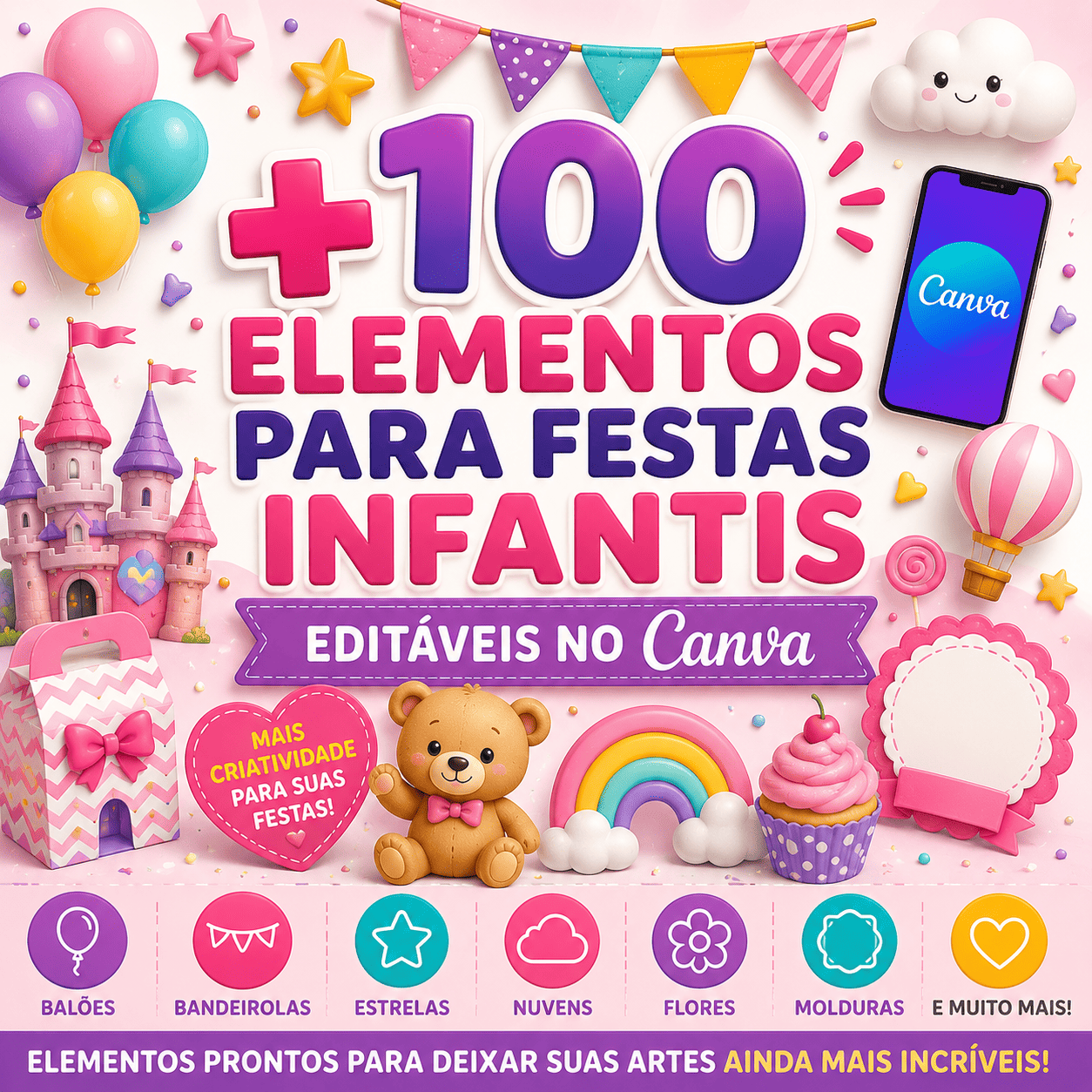+100 ELEMENTOS PARA FESTA INFANTIS