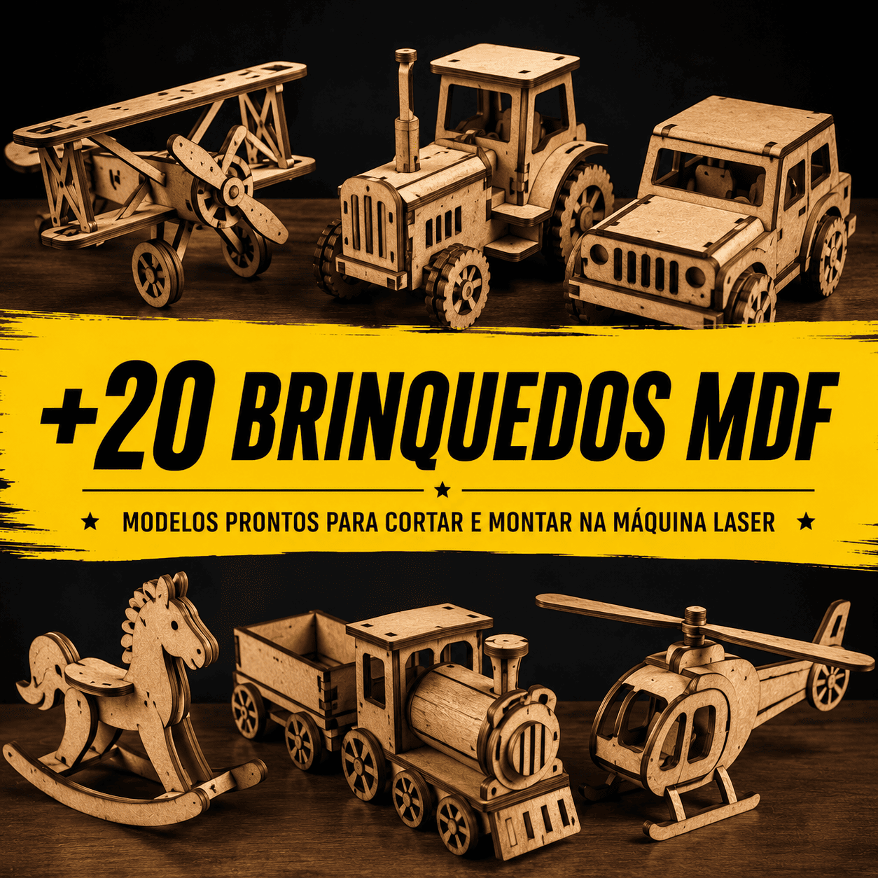 +20 BRINQUEDOS MDF