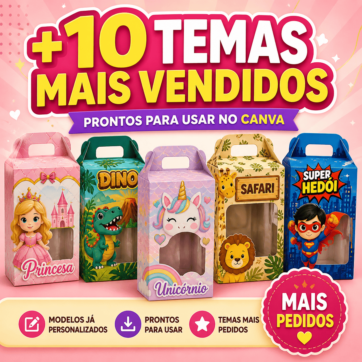 +10 Caixas com Temas mais vendidos