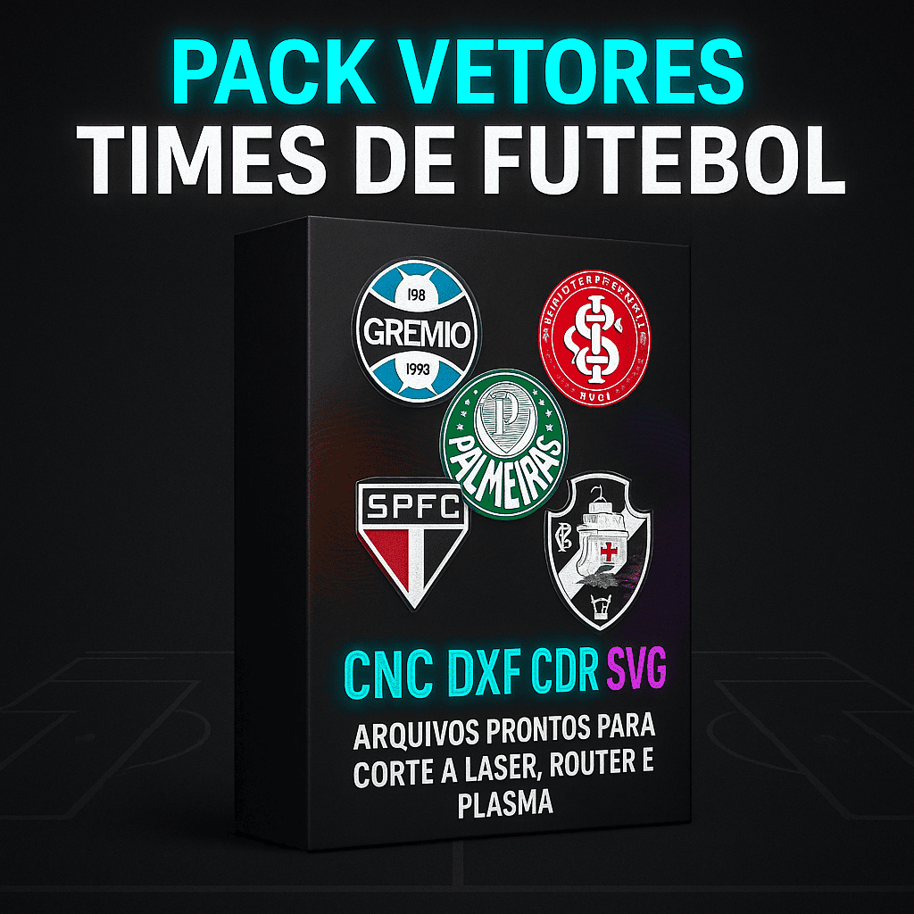 Chaveiros de Times em Vetor CNC