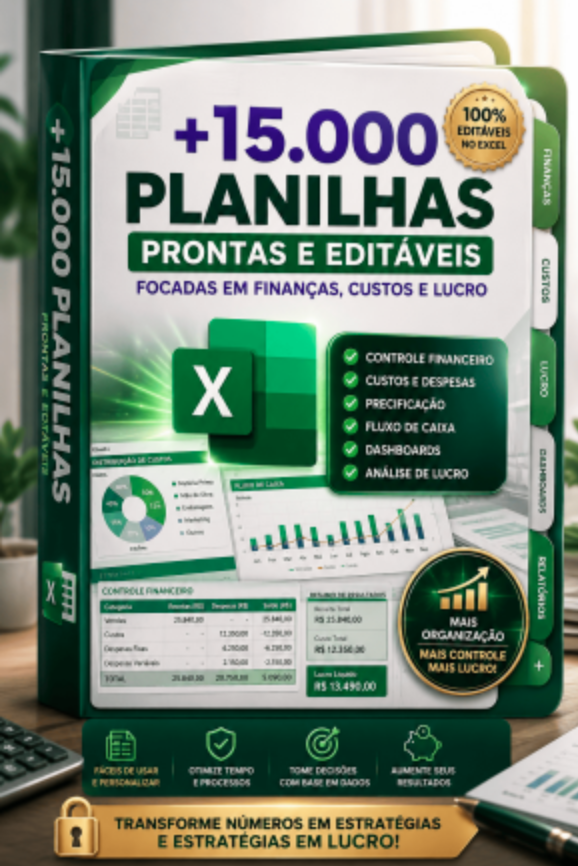  +1500 Planilhas editáveis