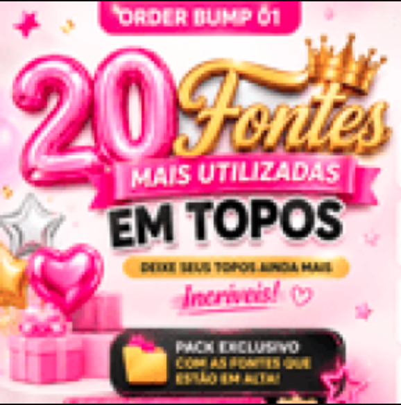 Pack 20 Fontes Premium para papelaria
