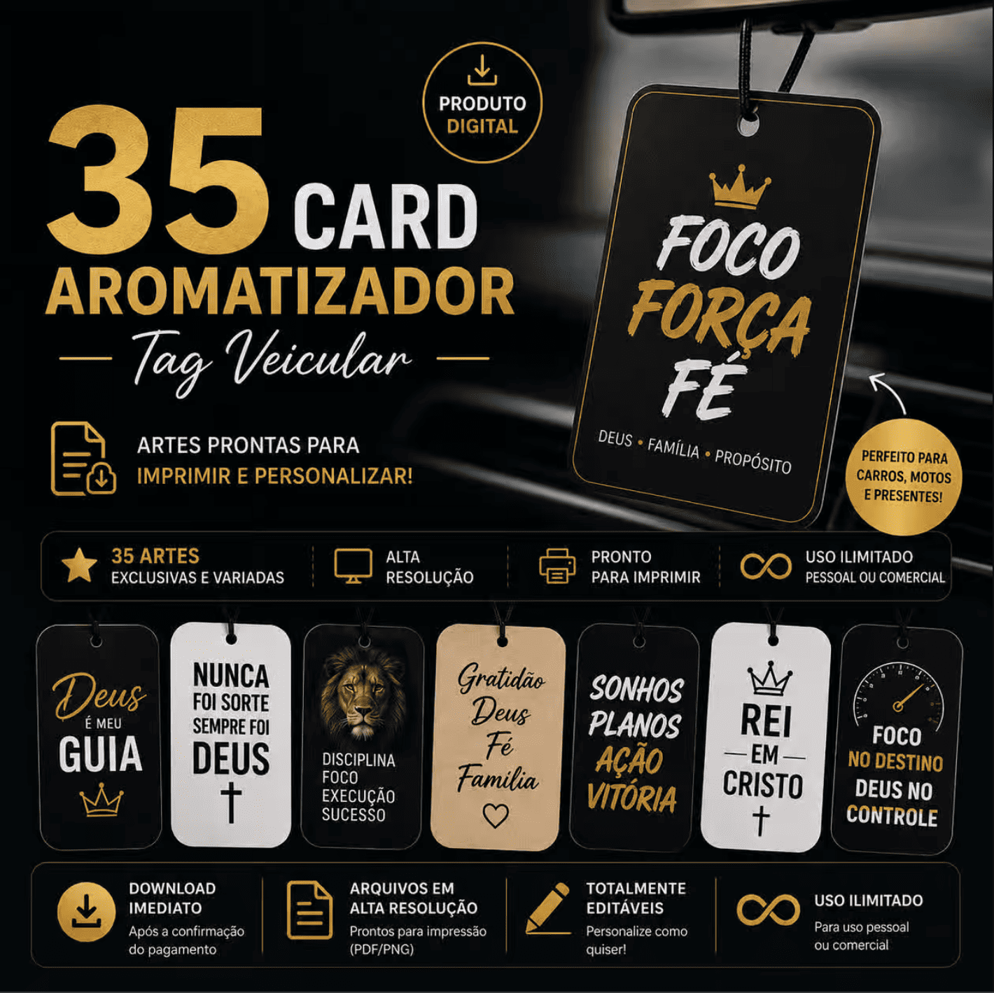 +35 artes de Card Aromatizador (Tag ...