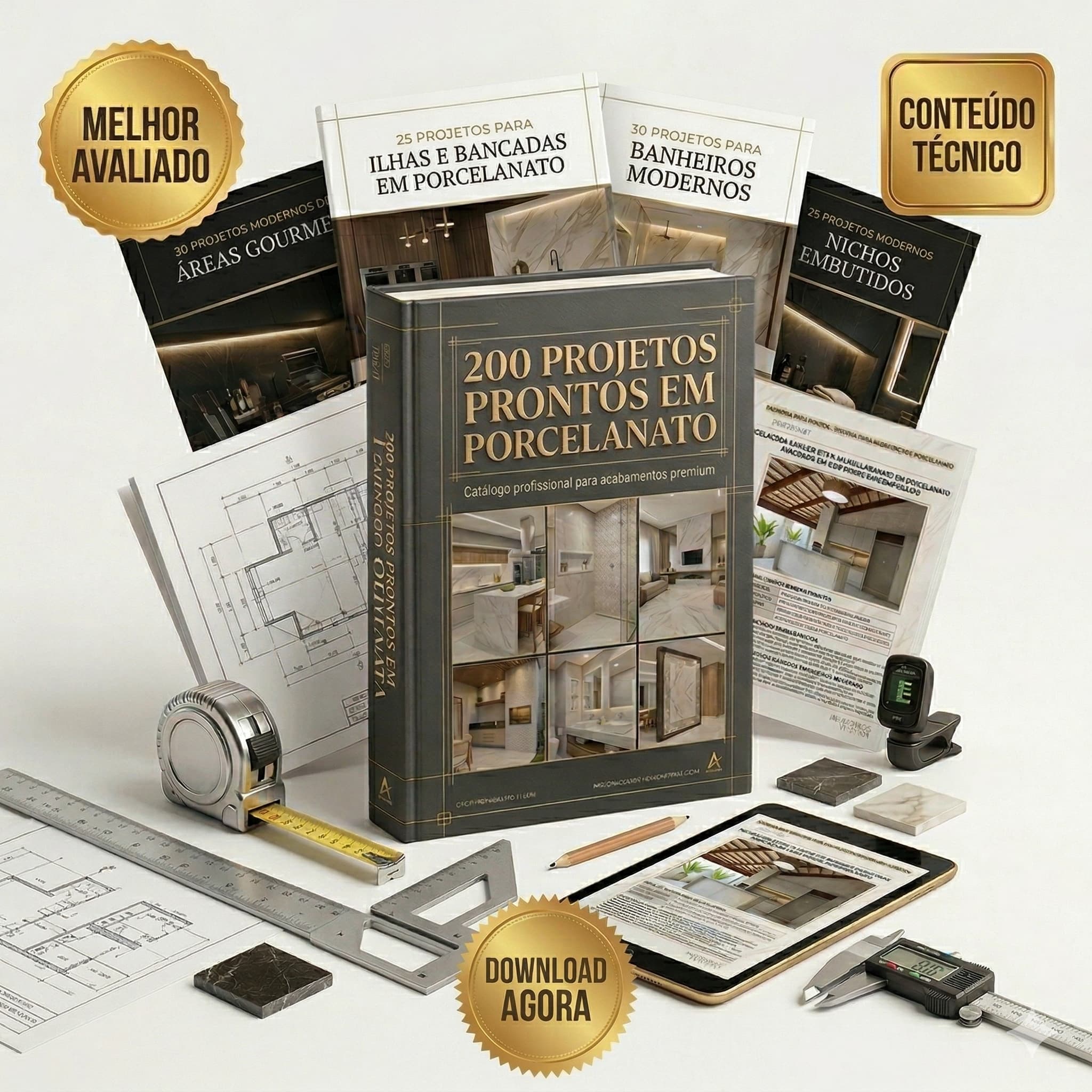 200 PROJETOS MODERNOS EM PORCELANATO