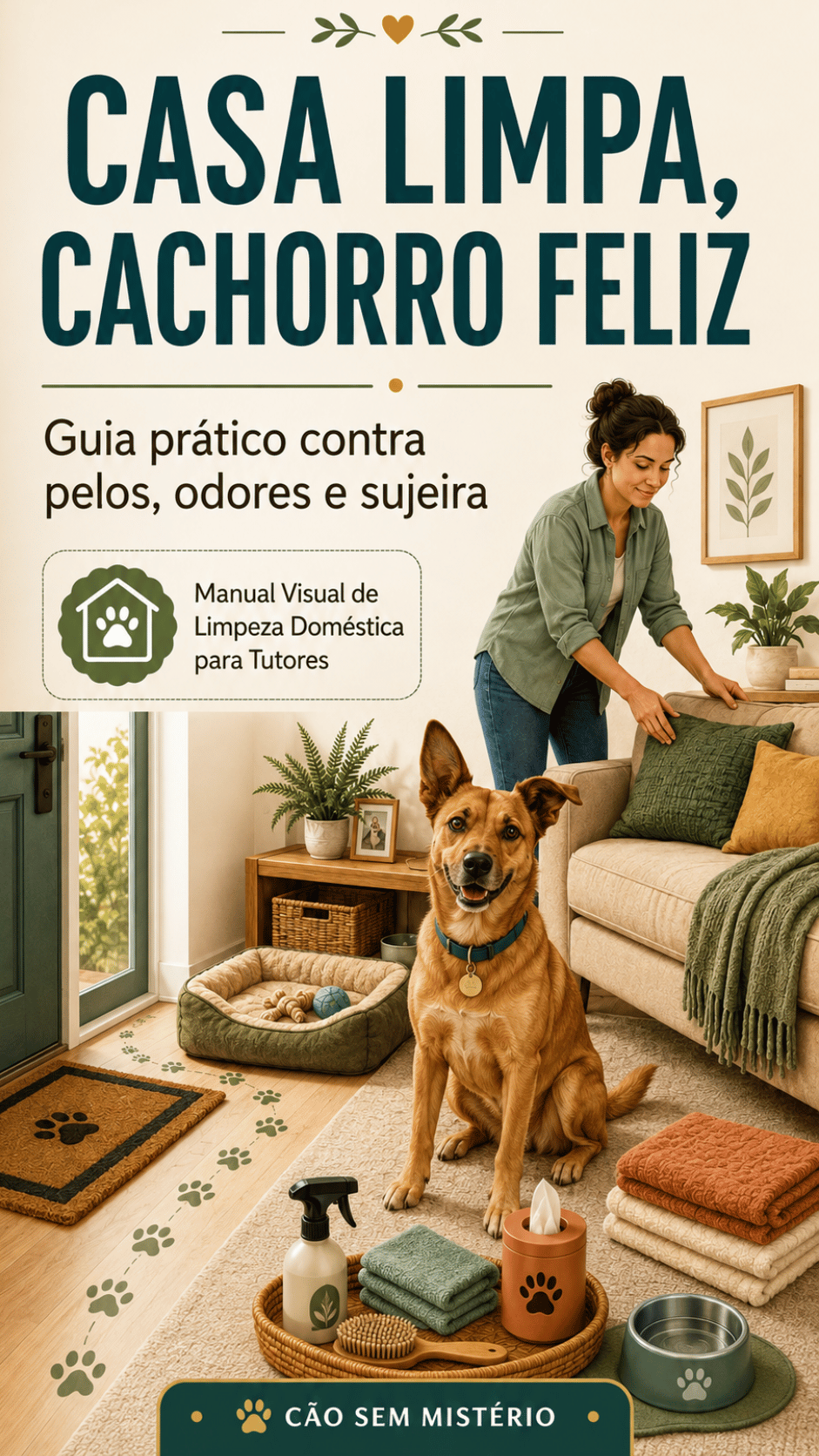 CASA LIMPA, CACHORRO FELIZ