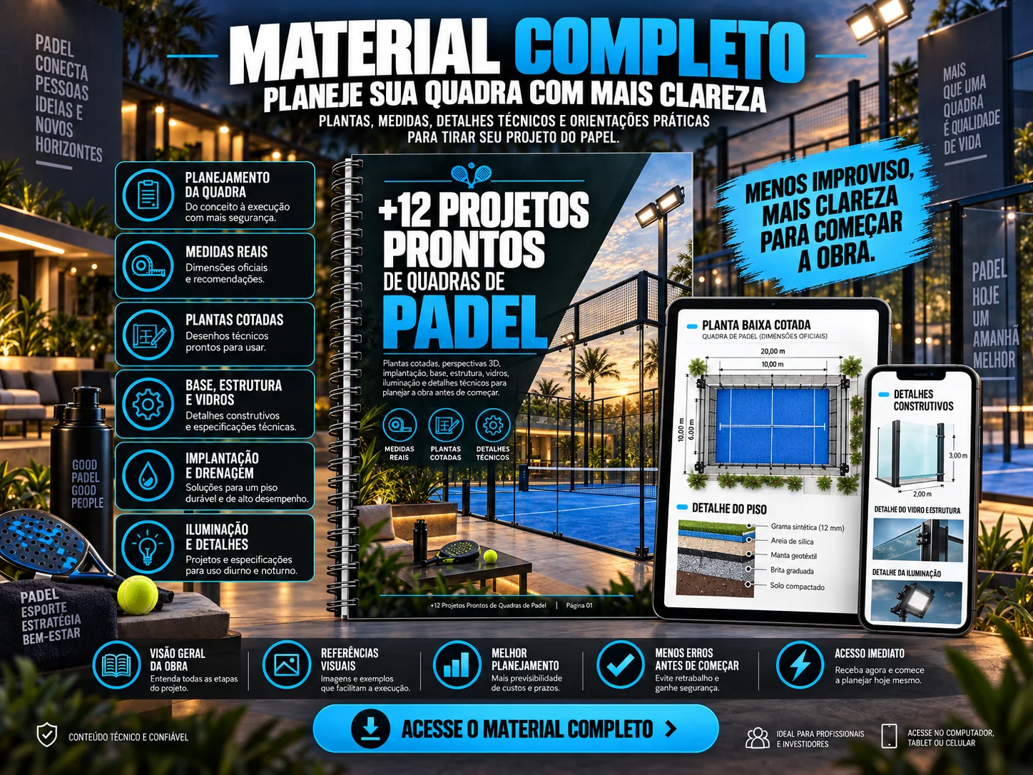 Guia de Manutenção da Quadra de Padel