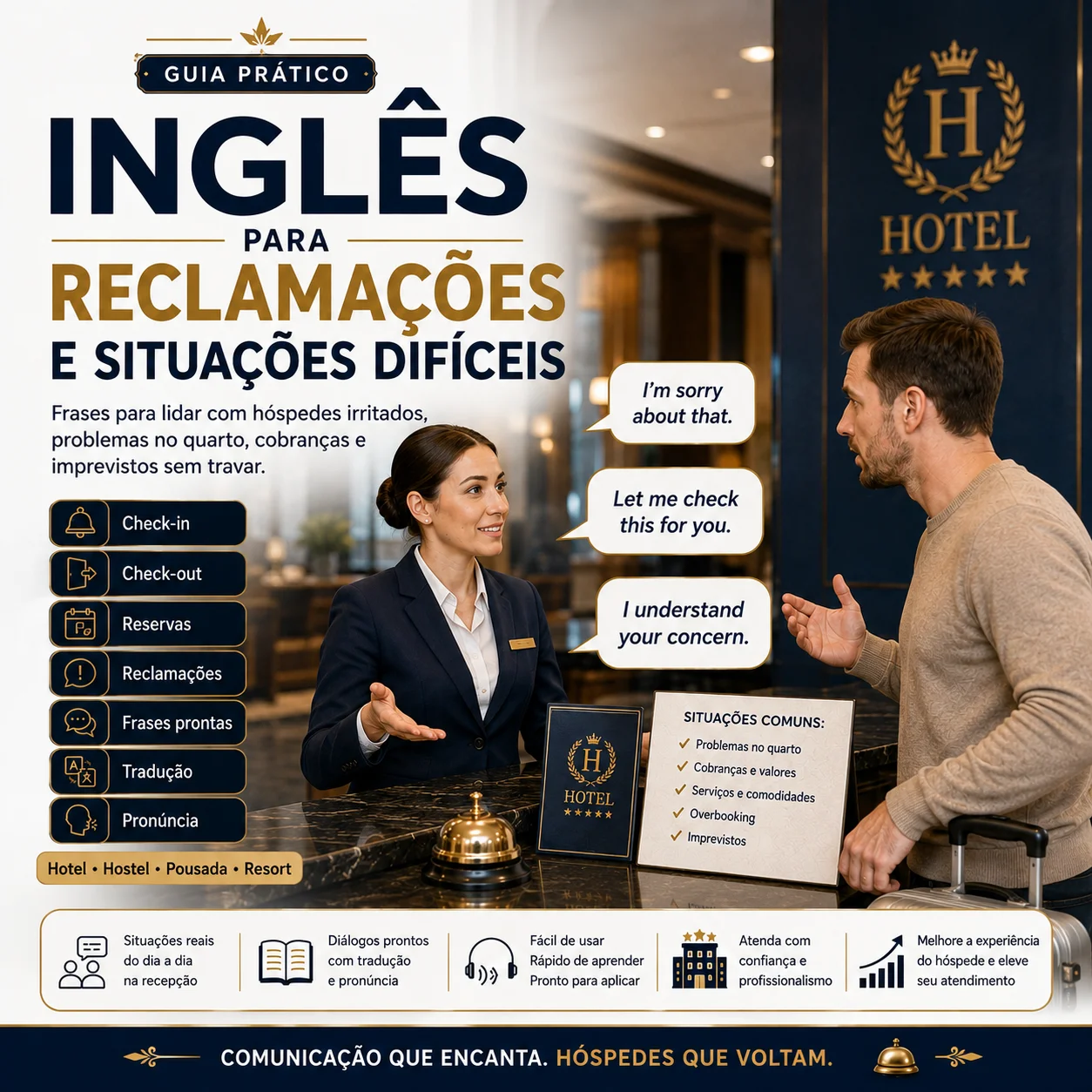  INGLÊS PARA RECLAMAÇÕES E SITUAÇÕES