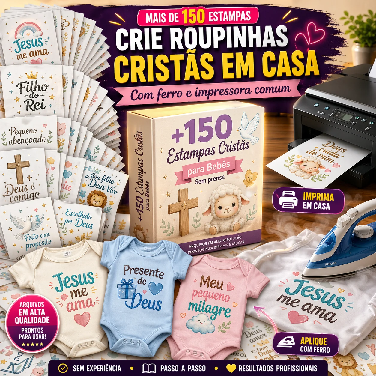+150 Estampas Cristãs Infantis