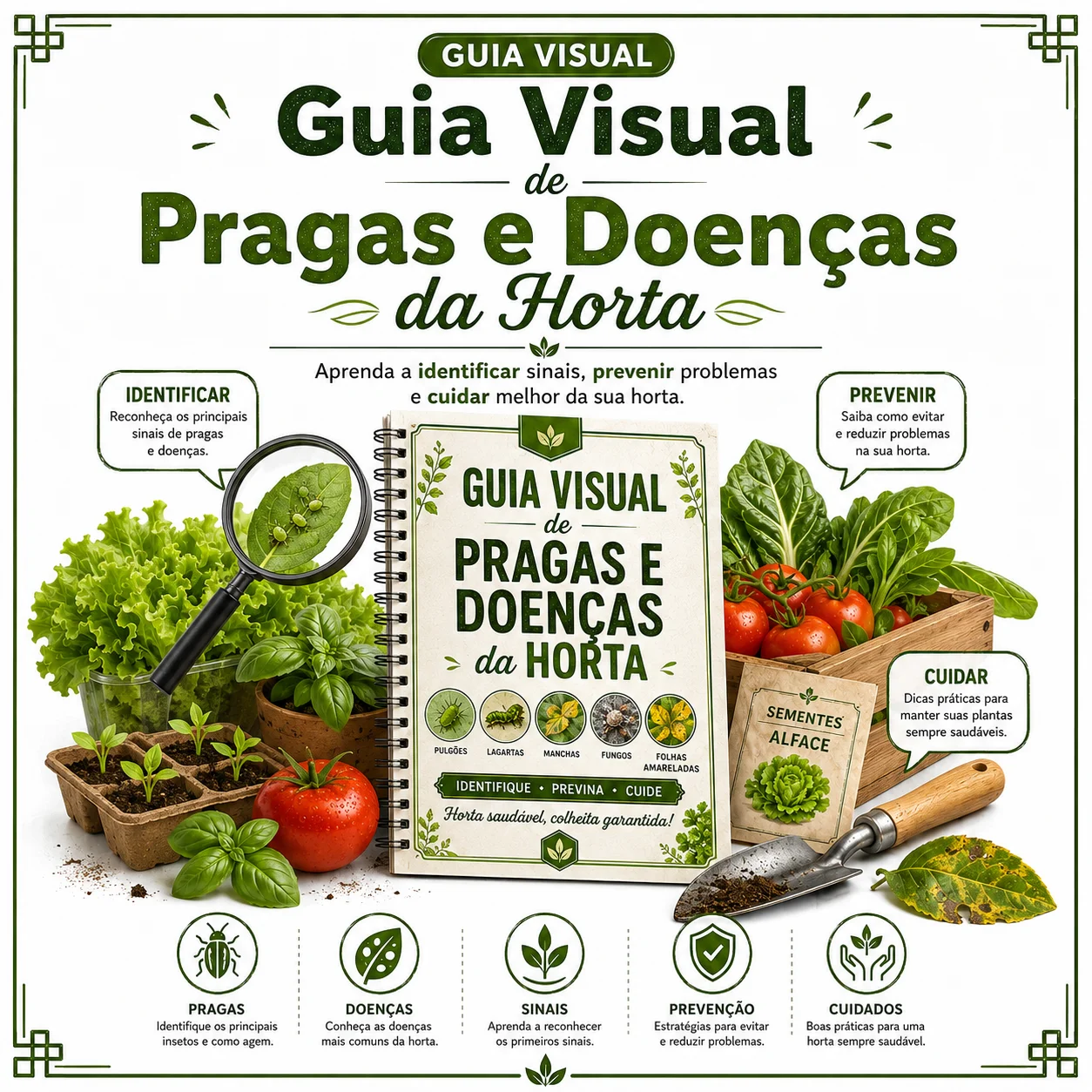 Guia Visual de Pragas e Doenças da Horta