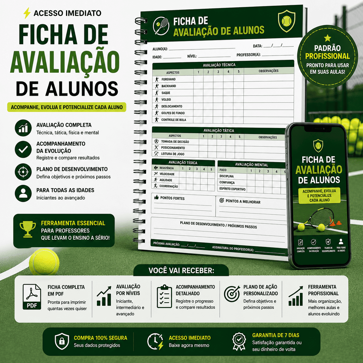 Ficha de avaliação de alunos