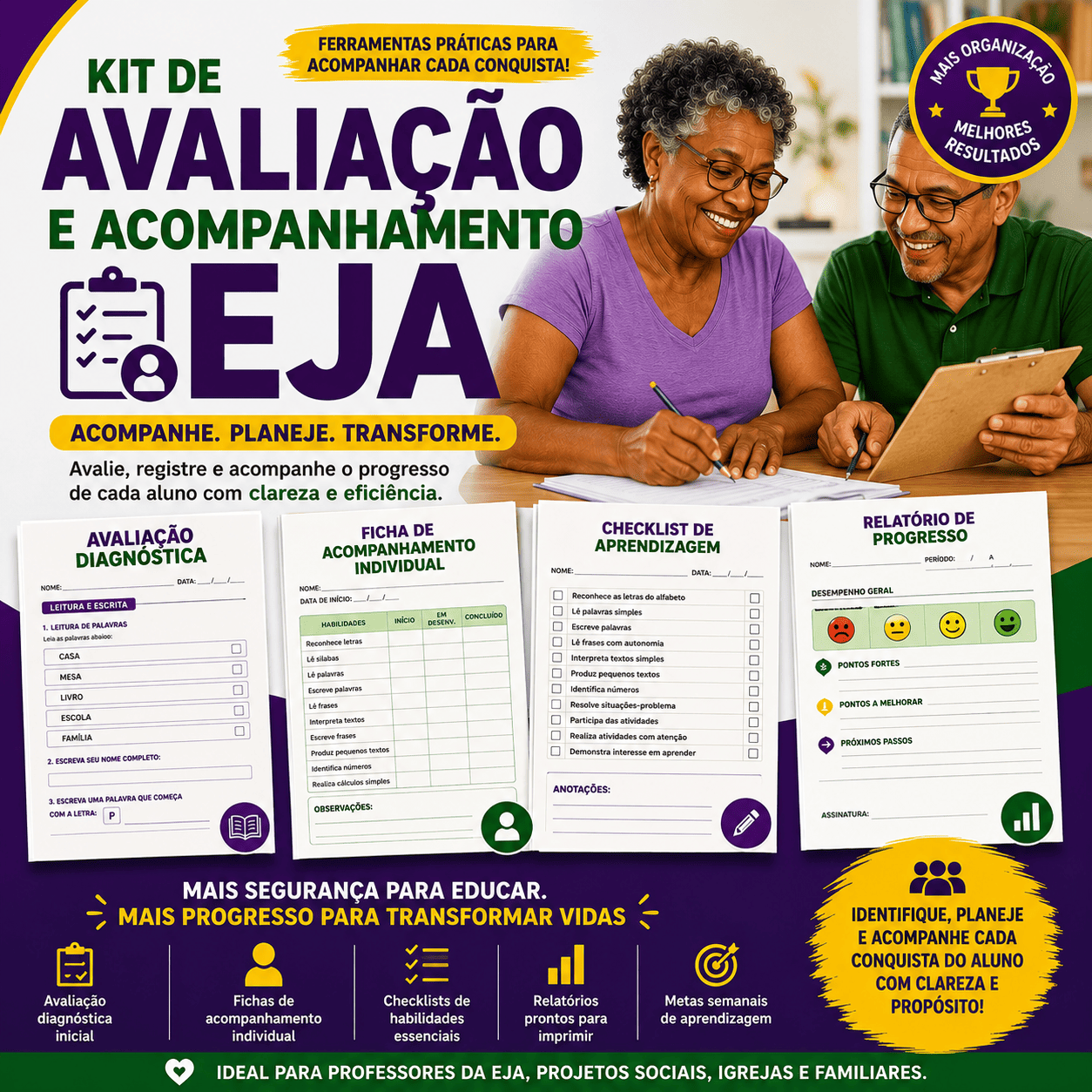🎁 Kit de Avaliação e Acompanhamento EJA