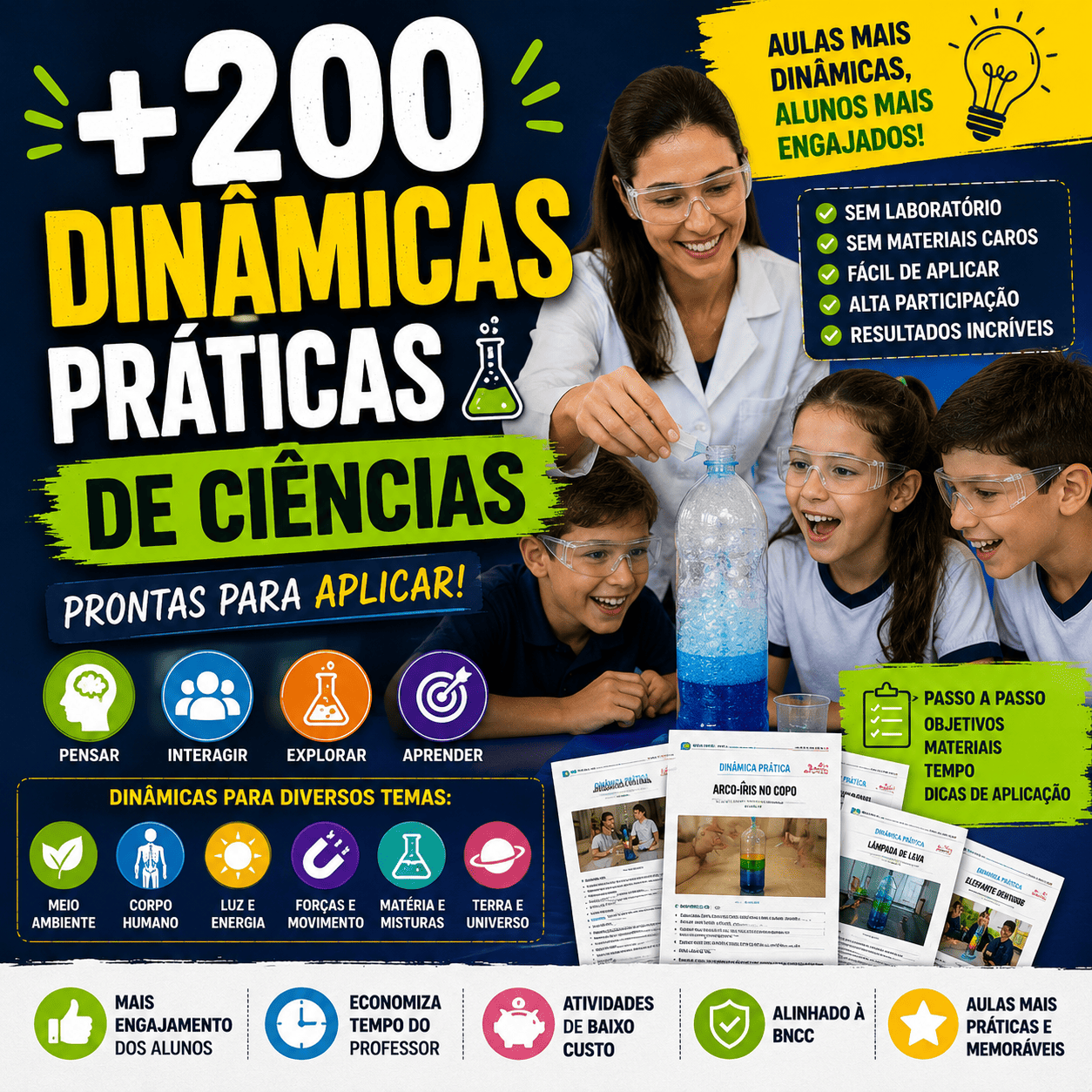 +200 Dinâmicas Práticas de Ciências