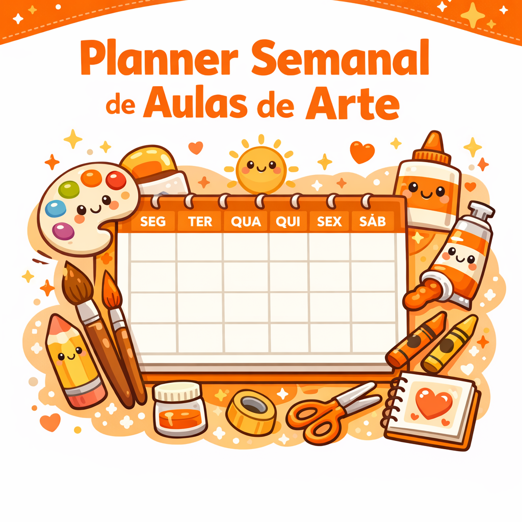 Planner Semanal de Aulas de Artes