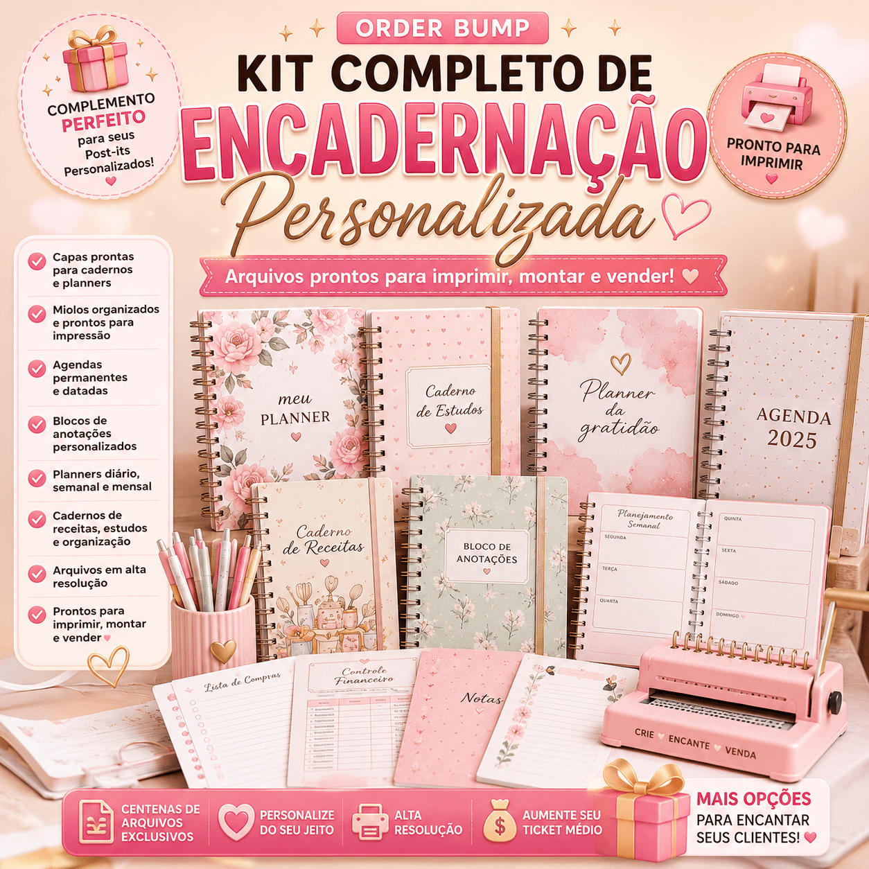 📚 Kit Completo de Encadernação Personal