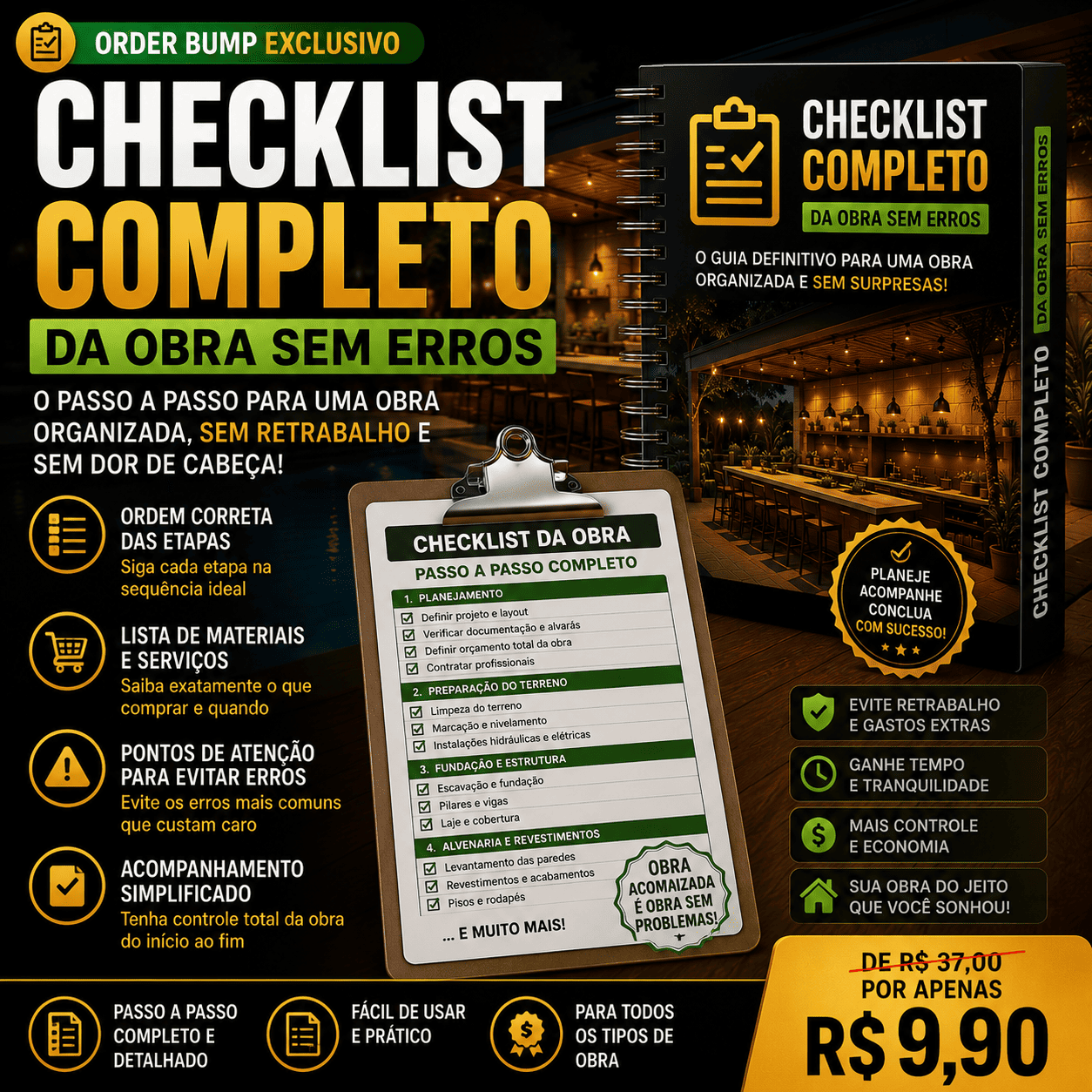 📋 Checklist Completo da Obra Sem Erros