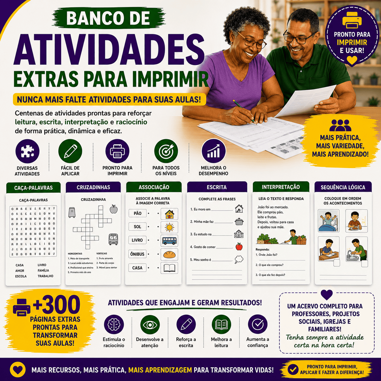 🖨️ Banco de Atividades Extras