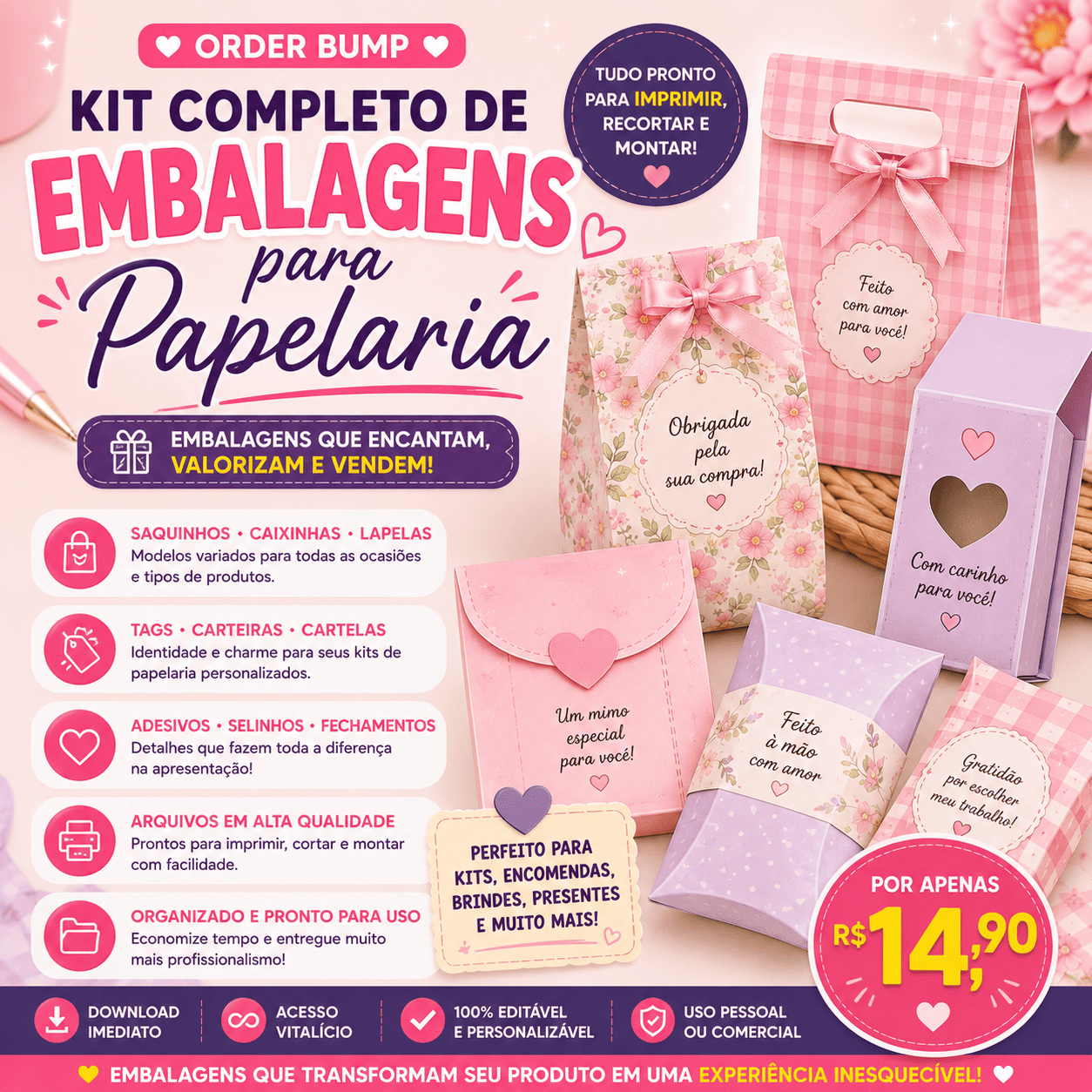 🥉 Kit Completo de Embalagens para Papel