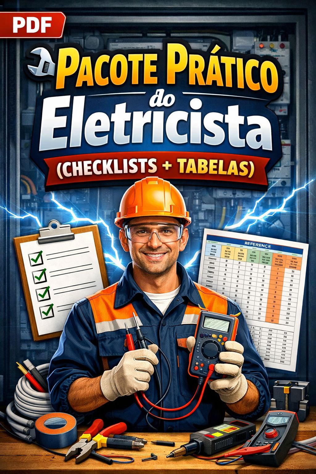 Pacote  do Eletricista (Checklists + Tab