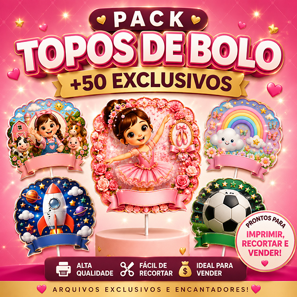ARQUIVOS TOPO DE BOLO EXCLUSIVO