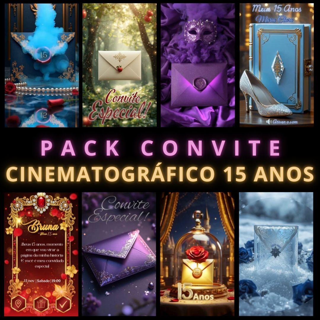 +35 Convites Cinematográficos de 15 Anos