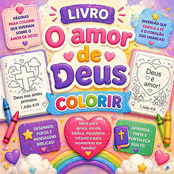 Livro O amor de Deus - Colorir