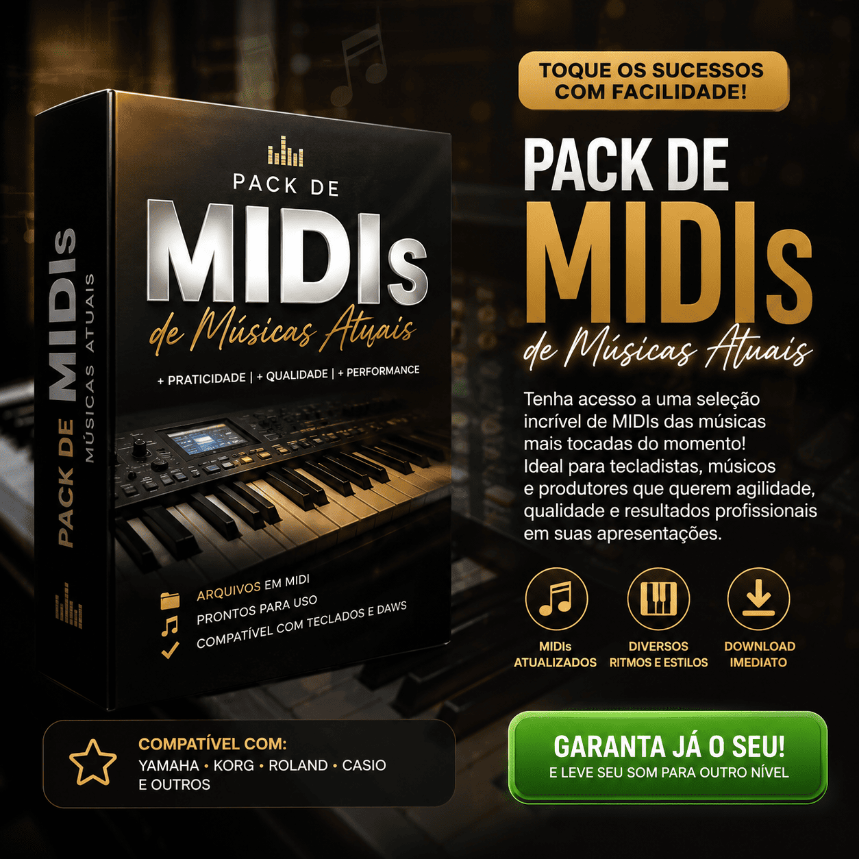 Pack de MIDIs de Músicas Atuais