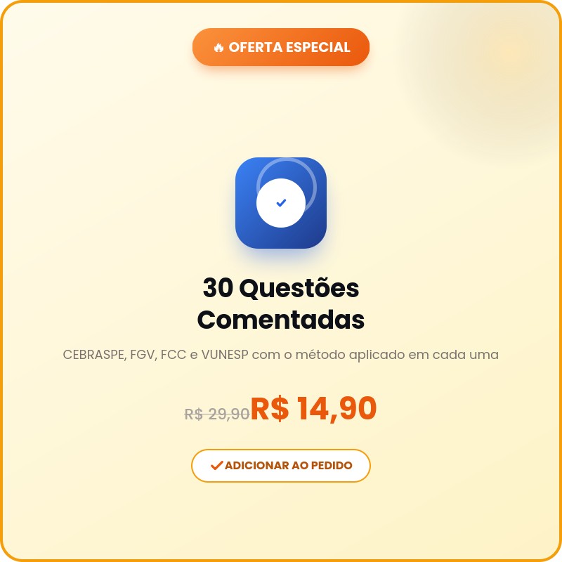 30 Questões Comentadas