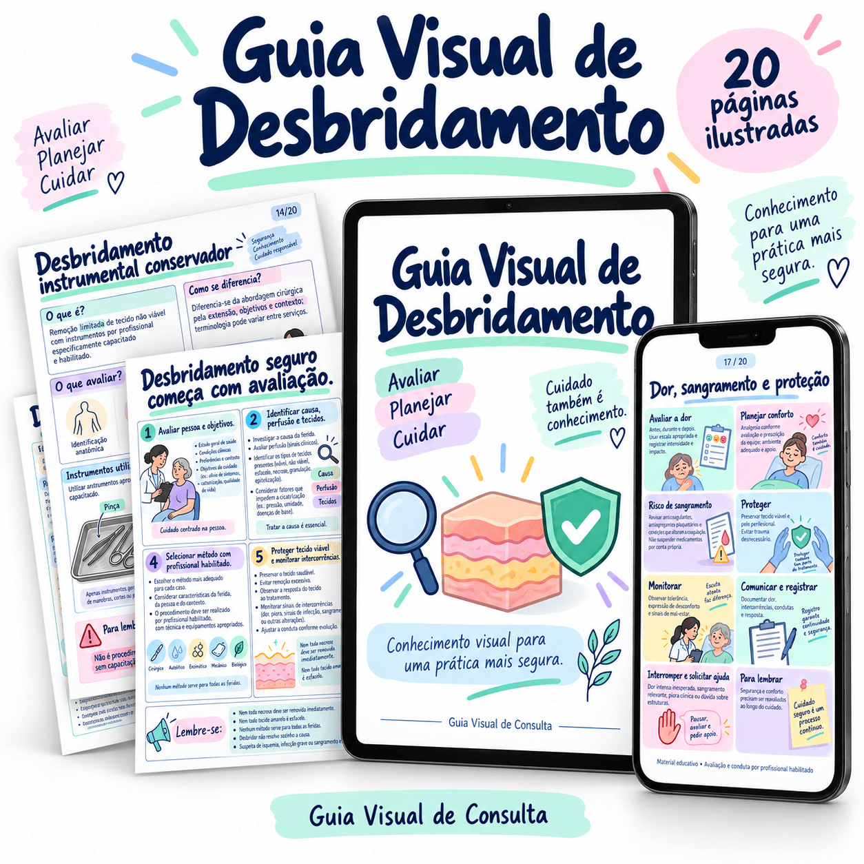 Guia Visual de Desbridamento de Feridas