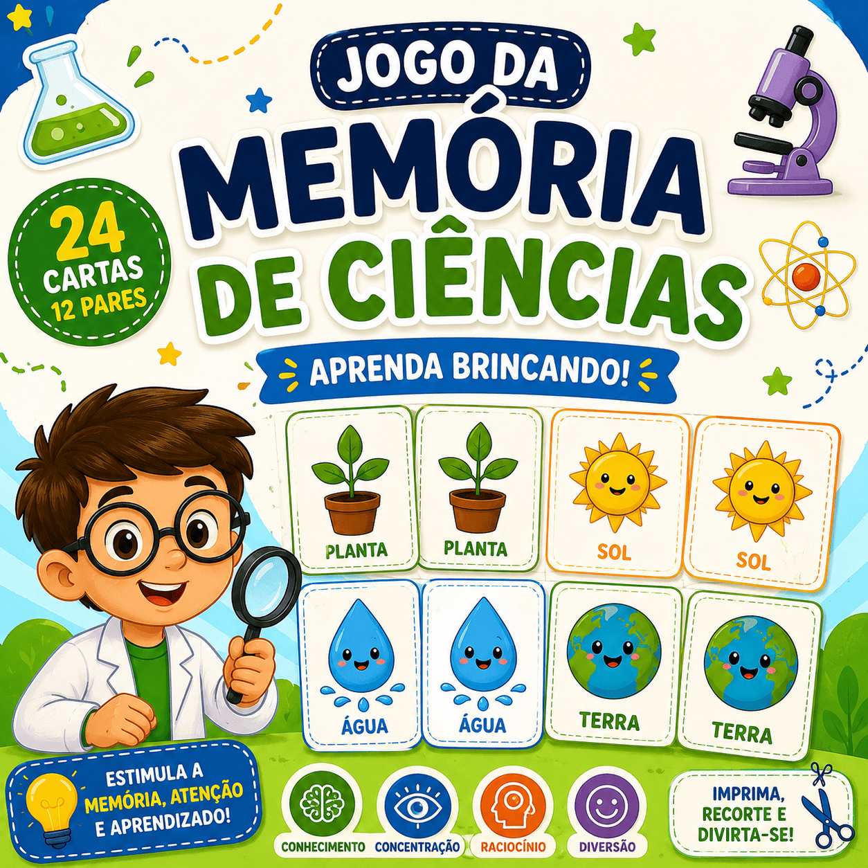 Jogo da Memória de Ciências 