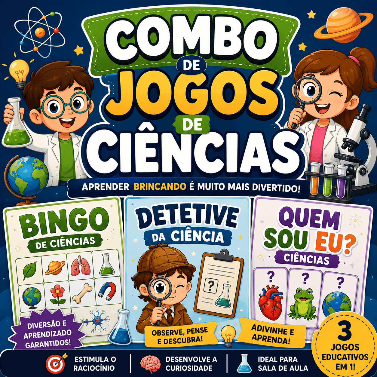 Combo de Jogos de Ciências