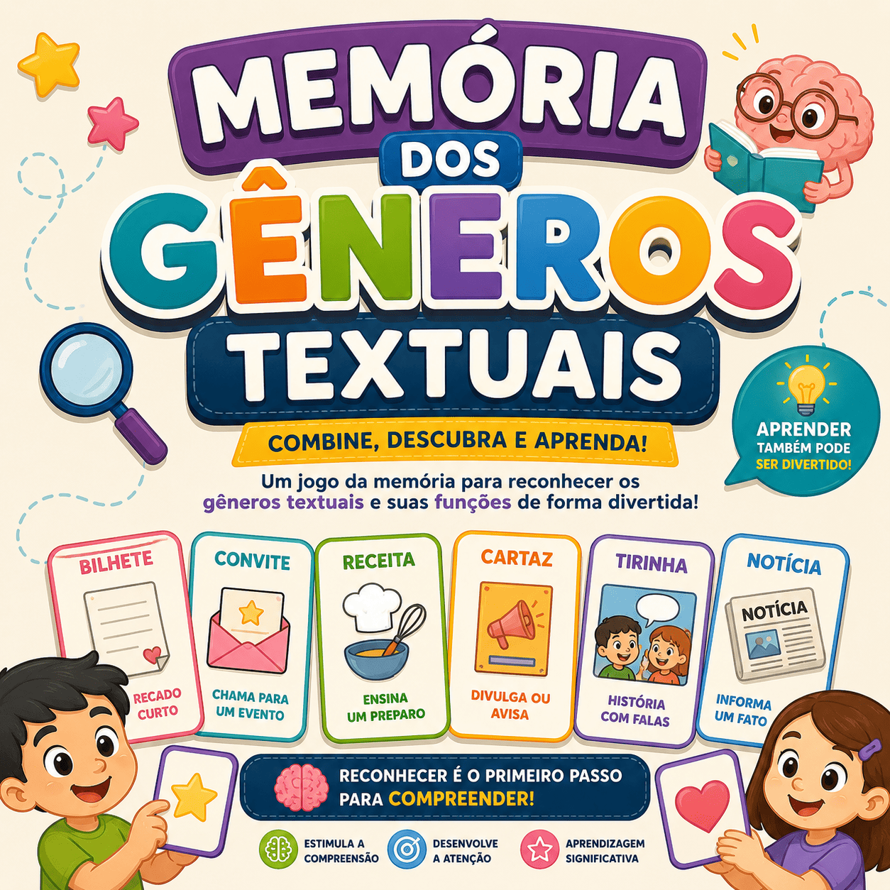 Jogo da Memória dos Gêneros Textuais
