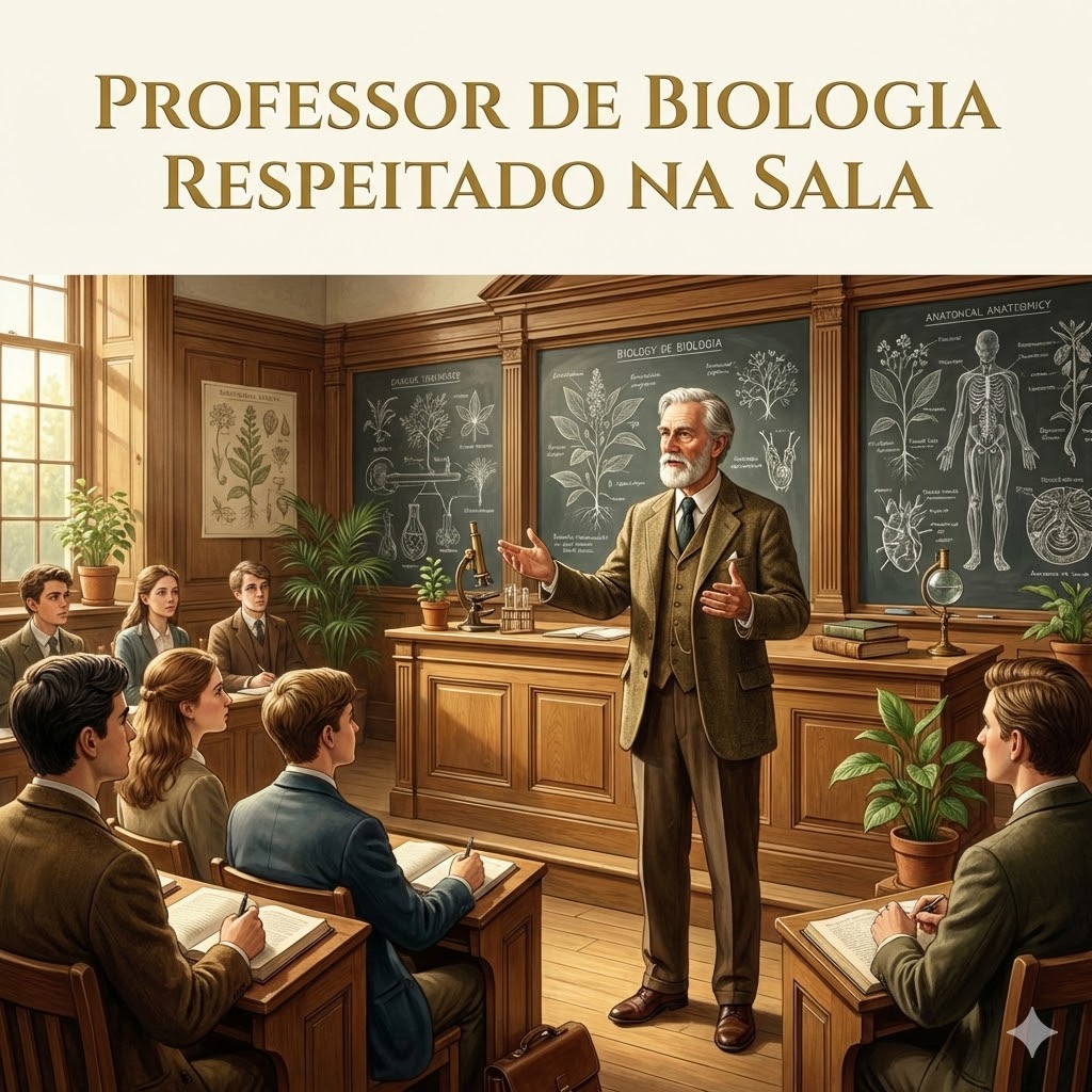 Professor de Biologia Respeitado na Sala