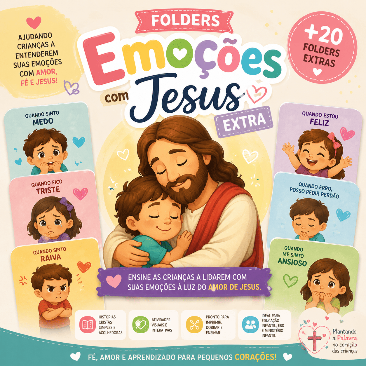 Folders de Emoções com Jesus