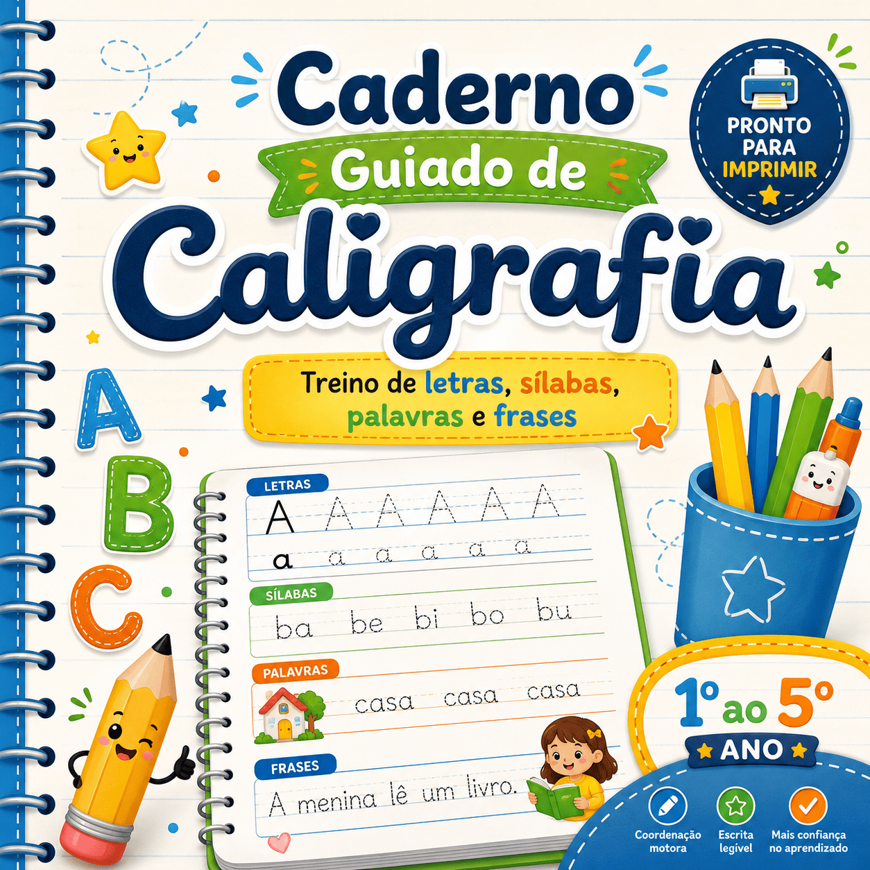 Caderno Guiado de Caligrafia