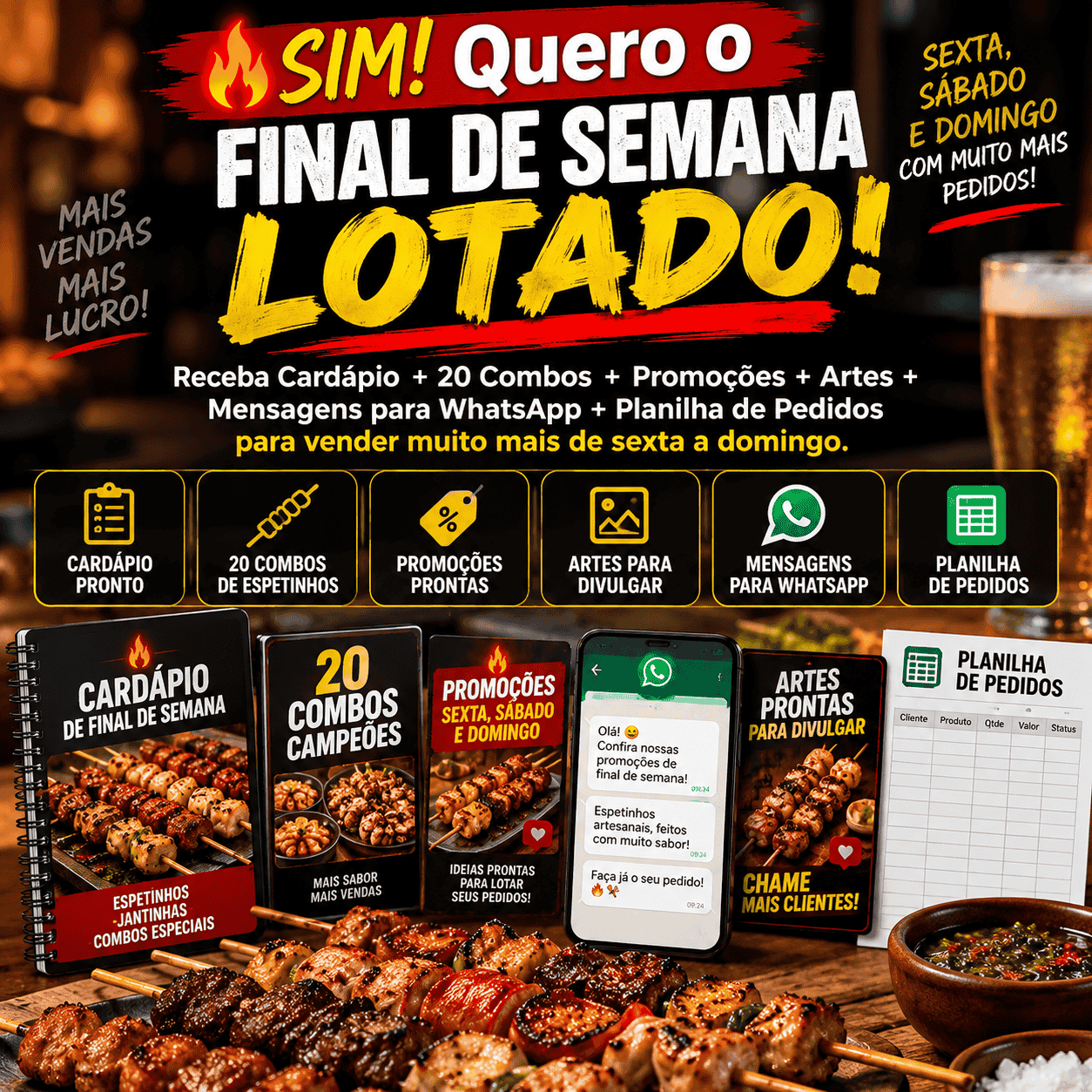 Compre junto: Kit Final de Semana Lotado