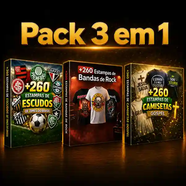Pack 3 em 1 com Desconto + Fontes 