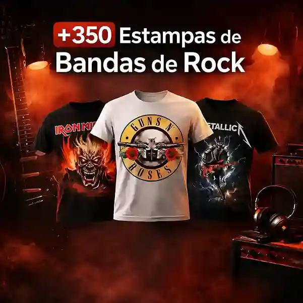 +350 Estampas de Bandas de Rock
