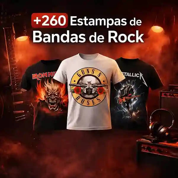 +260 Estampas de Bandas de Rock