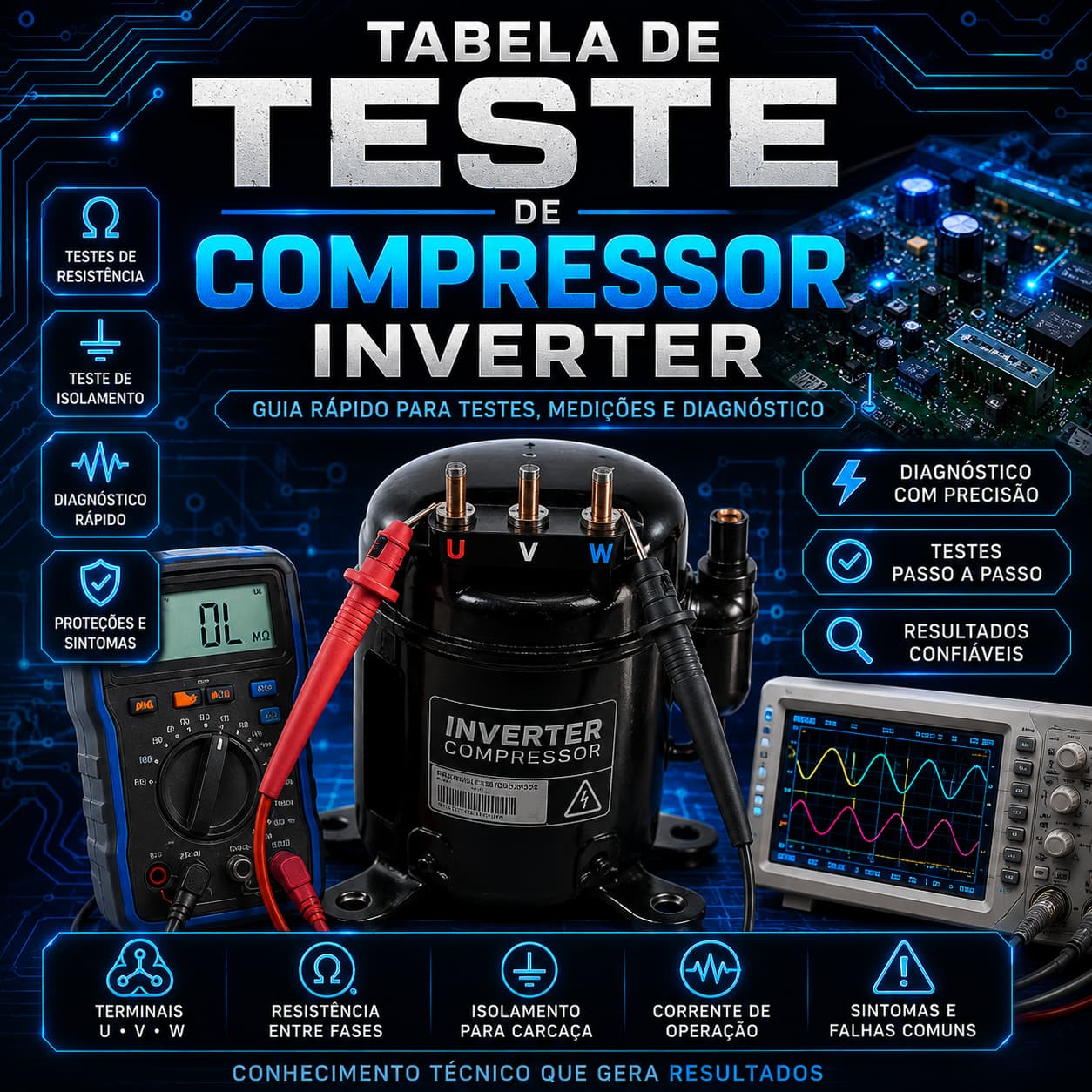 Tabela de Teste de Compressor Inverter