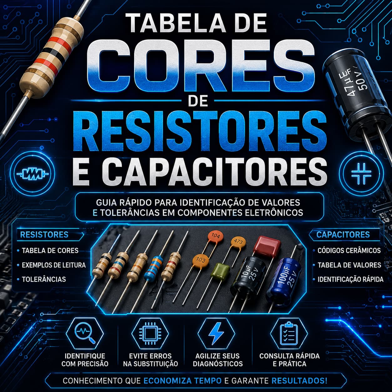 Tabela de Cores de Resistores e Capacito