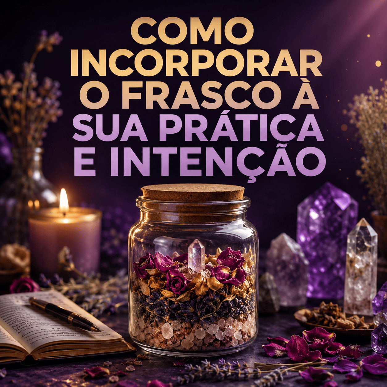 Como incorporar o frasco a uma prática