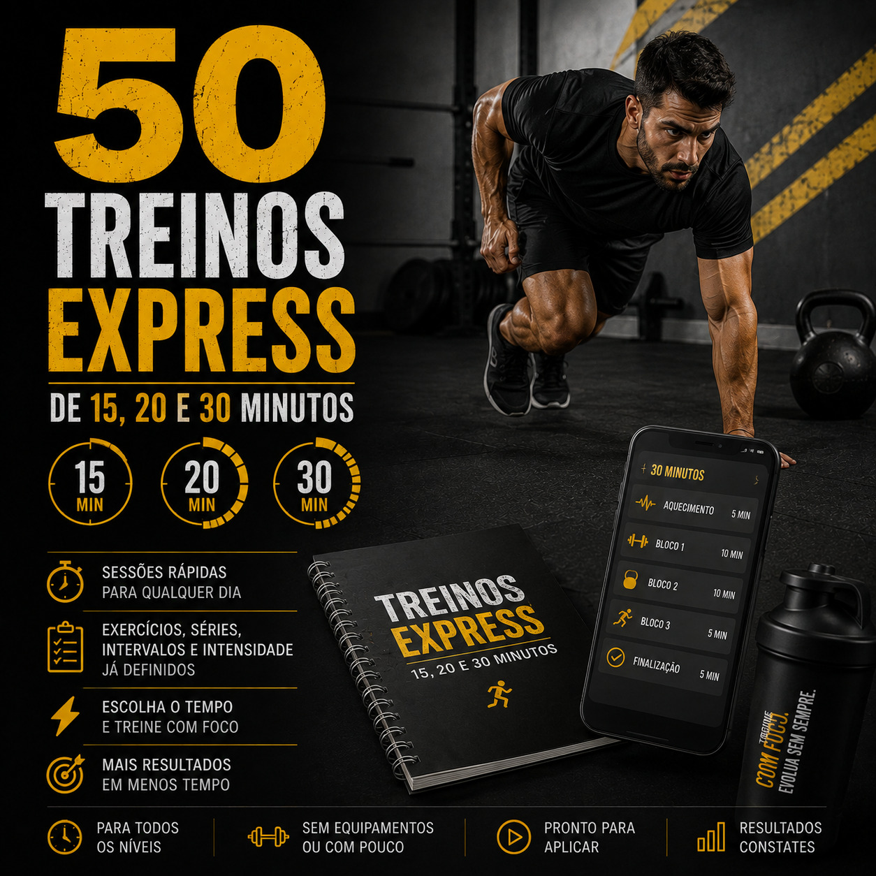 50 Treinos Express de 15 a 30 Minutos