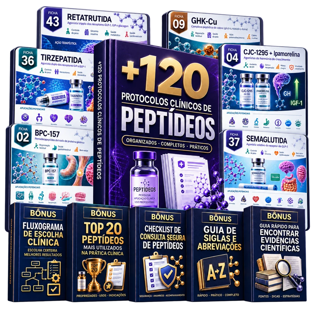 +120 Protocolos de Peptídeos