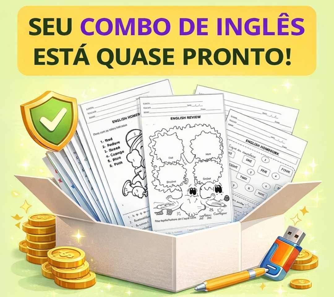 Combo de 300 Atividades de Inglês