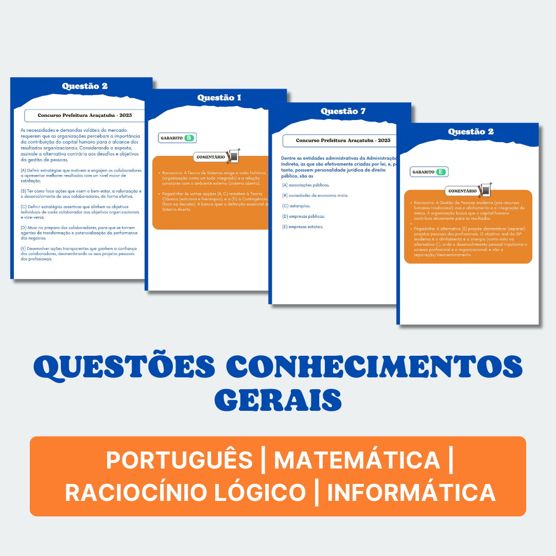 +670 QUESTÕES DE CONHECIMENTOS GERAIS