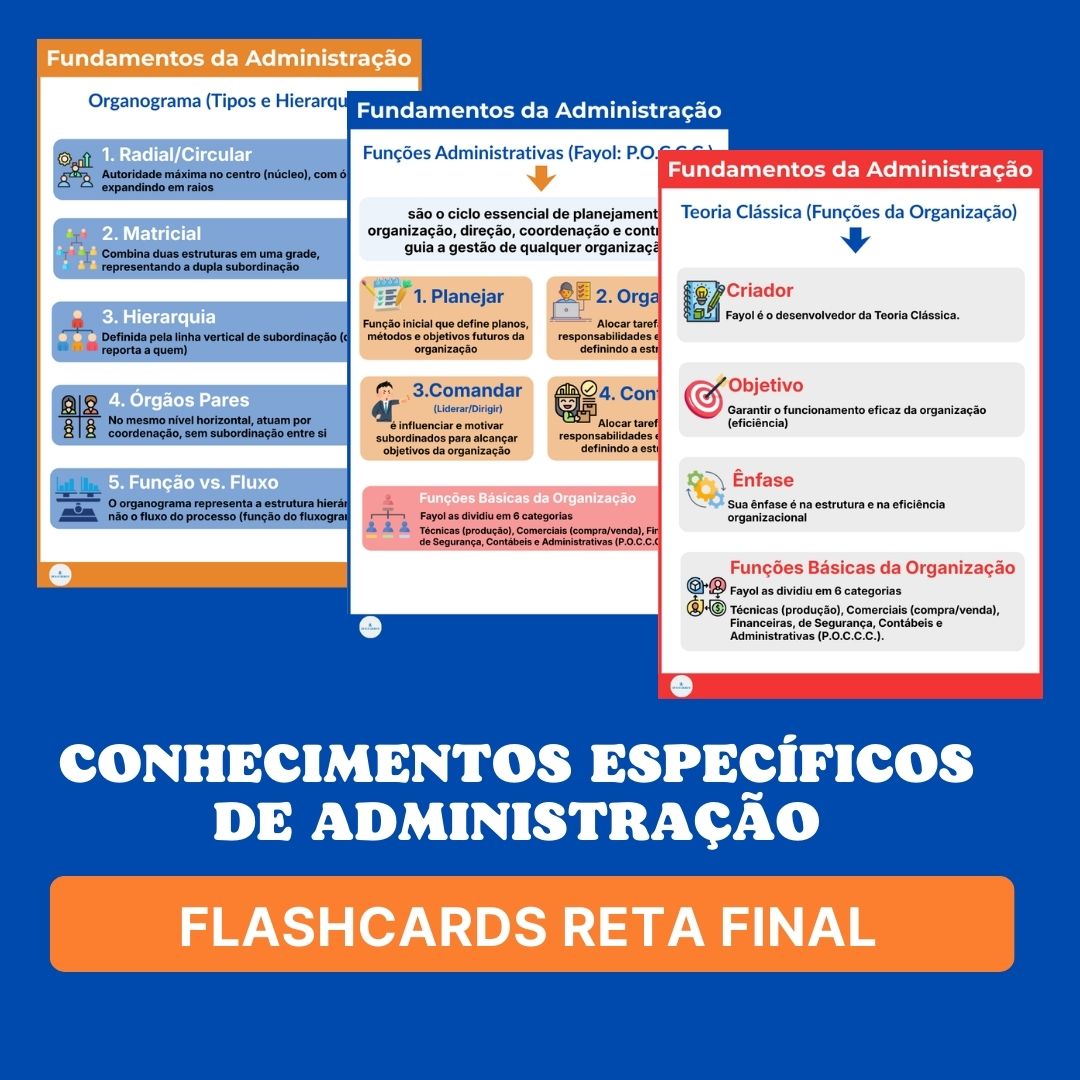 Flashcards Administrativos Reta Final